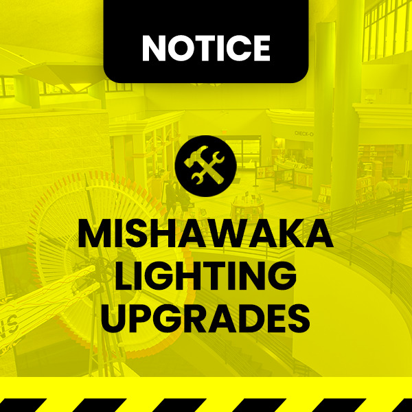Notice: Mishawaka Library lighting upgrades Notice: Mishawaka Library lighting upgrades