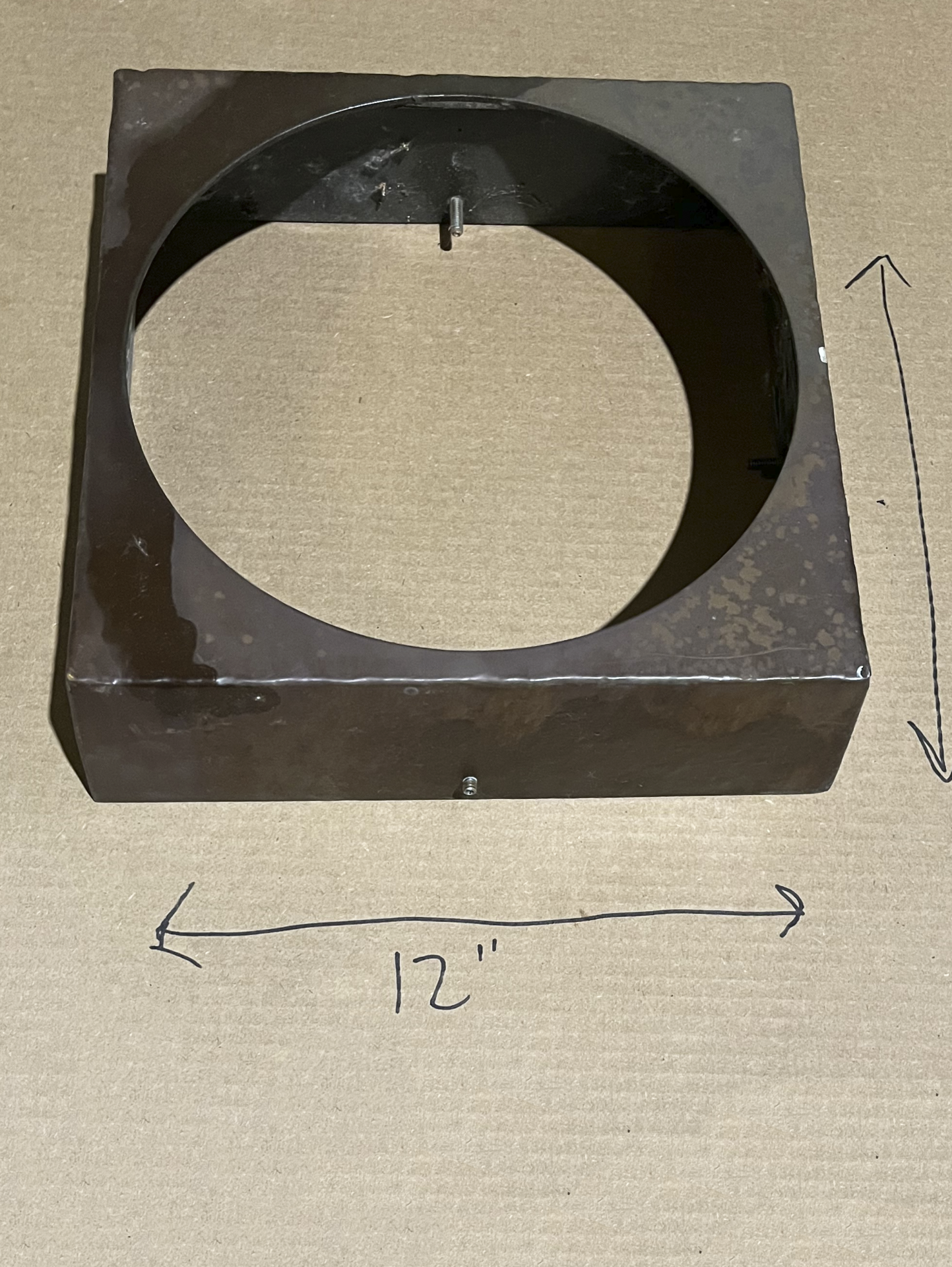 Photo of aluminum light part.