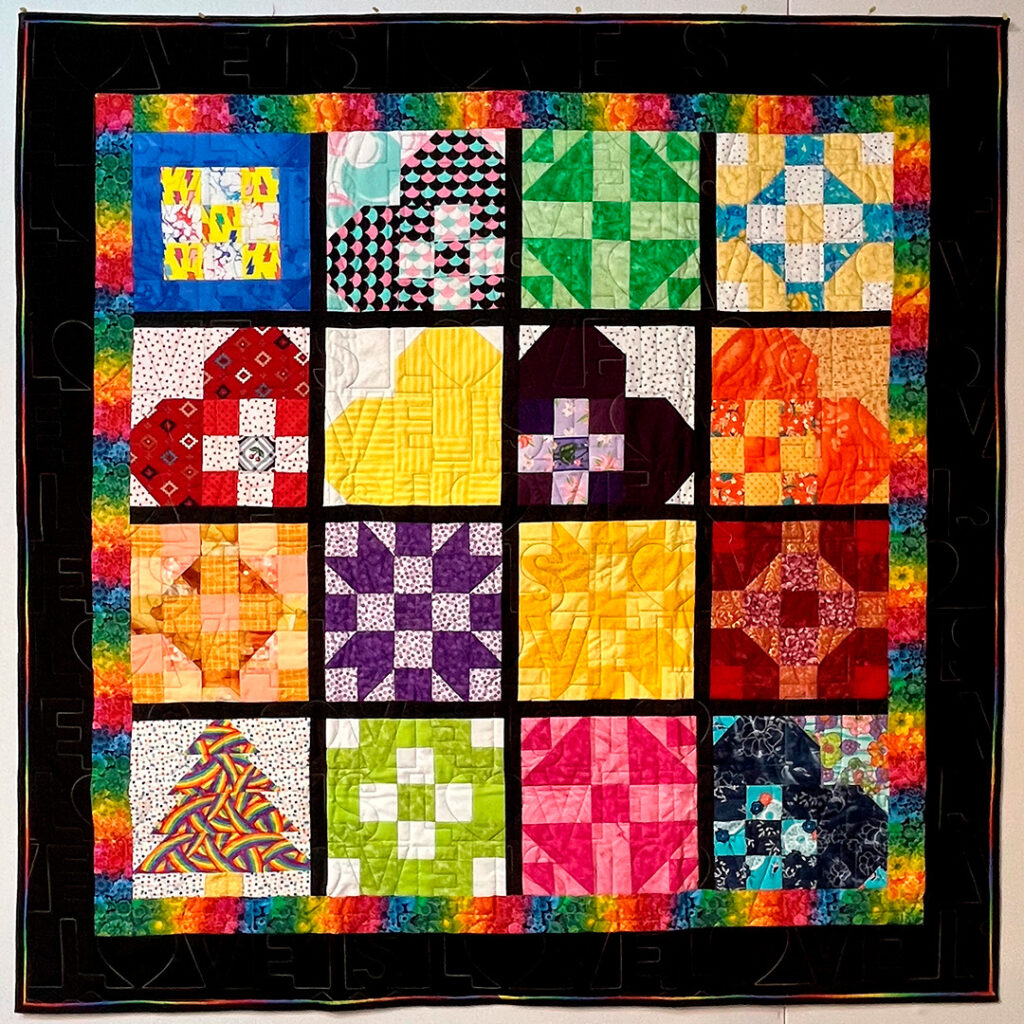 One of 3 quilts that will be on display  that will be donated to the LGBTQ Center in South Bend once the quilt show concludes.