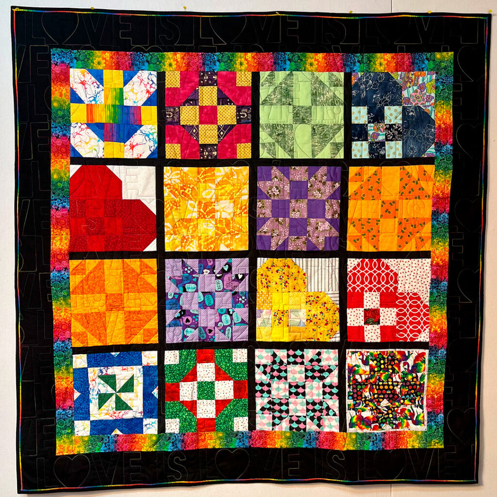 One of 3 quilts that will be on display  that will be donated to the LGBTQ Center in South Bend once the quilt show concludes.