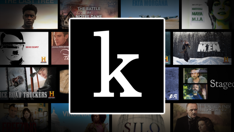 Various video content available on Kanopy. 'k logo for Kanopy'
