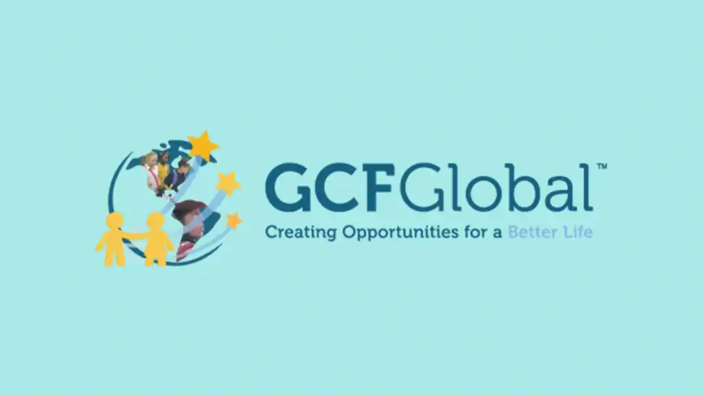 GFC Global logo featuring an illustration of stars and people with a globe, under the title reads ‘creating opportunities for a better life’.